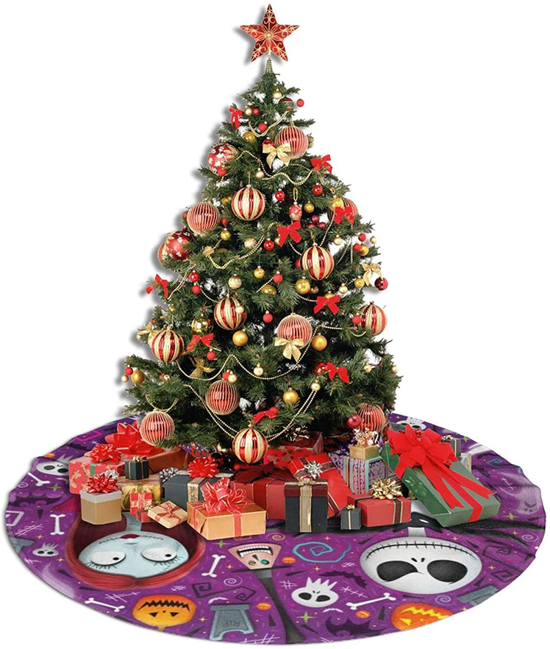 Dead The Nightmare Before Christmas Tree Skirt Xmas New Year Holiday Decorations Indoor Outdoor 36 inch