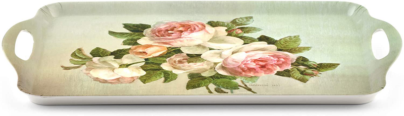 Pimpernel Antique Roses Collection Large Handled Tray - 18.9" x 11.6"