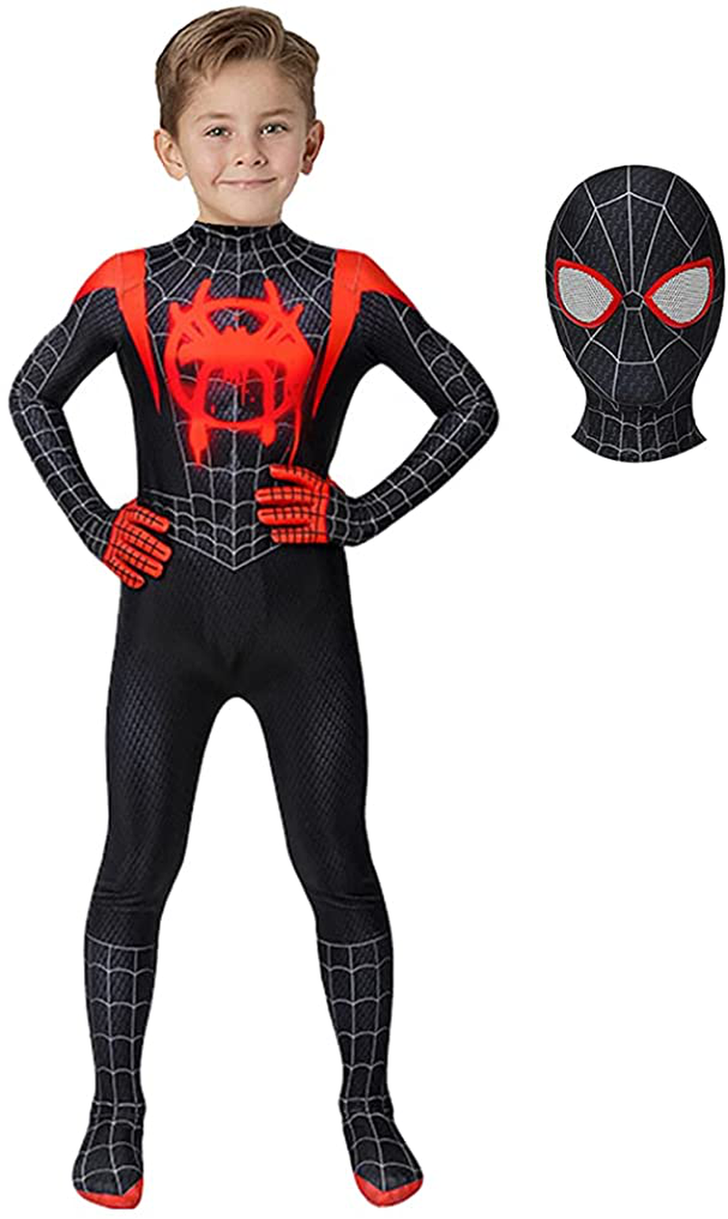 Superhero Costume Kids Cosplay Bodysuit Boys Halloween Dress Up Spandex Full Jumpsuit Zentai