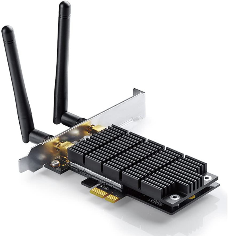 TP-Link AC1300 PCIe WiFi PCIe Card(Archer T6E)- 2.4G/5G Dual Band Wireless PCI Express Adapter, Low Profile, Long Range, Heat Sink Technology, Supports Windows 10/8.1/8/7/XP