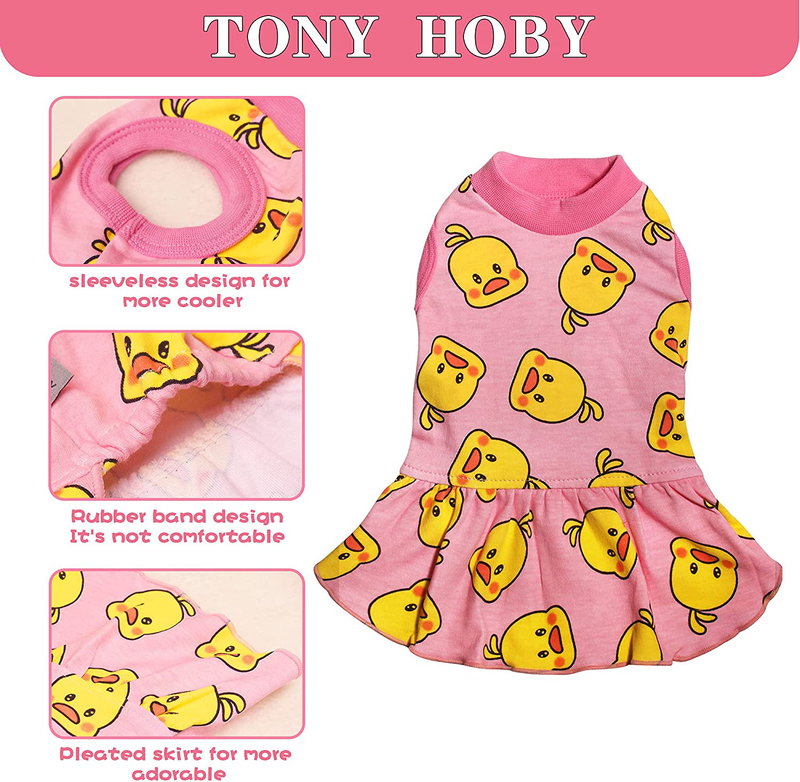 TONY HOBY Pet Dresses Dog Dresses Made of Pure Cotton with Green Dot for Small Medium Large Dog