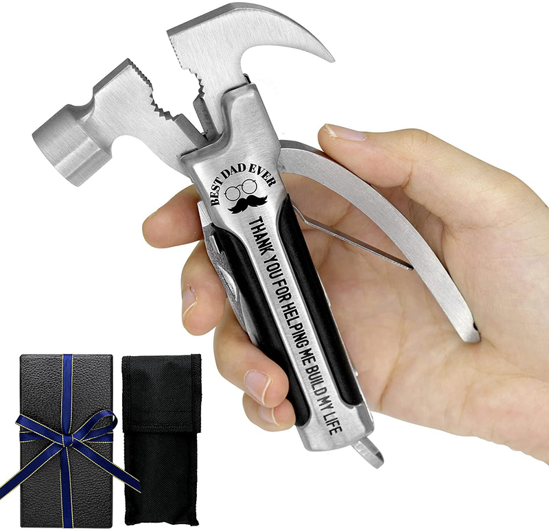 Gift for Dad, Christmas Gift from Daughter Son Kids, Multi Mini Hammer Camping Survival Tool for Men,Father Birthday Gift Ideas