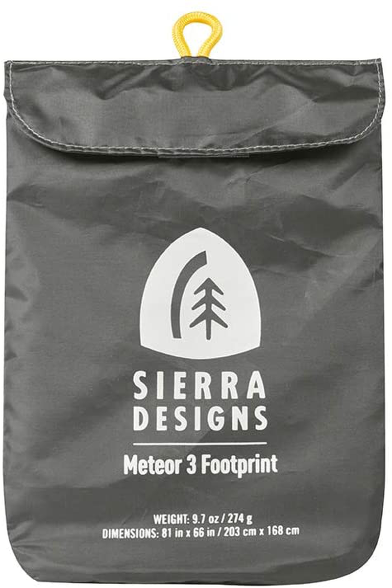 Sierra Designs Meteor 3 Tent Footprint, Lightweight, Wr/Pu1800Mm, Fitted Ground Camping Tarp Designed for the Meteor 3 Person Tent