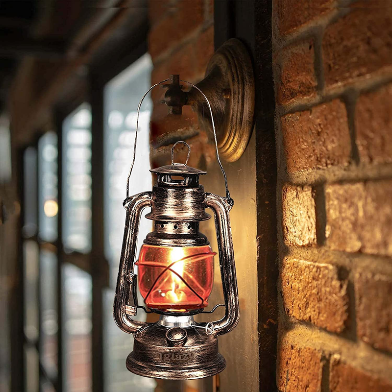 Kerosene Oil Lamp,1 Oil Lamp and 1 Roll of Wick, Vintage Hurricane Burning Lantern for Indoor and Outdoor Hanging Tabletop Decoration (9.45inch Tall)
