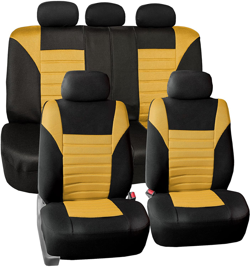 FH Group FB068MINT115 Mint Universal Car Seat Cover (Premium 3D Air mesh Design Airbag and Rear Split Bench Compatible)