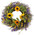 DII Decorative Seasonal Wreath Spring/Summer, Front Door or Indoor Wall Décor, 22", Wild Flowers