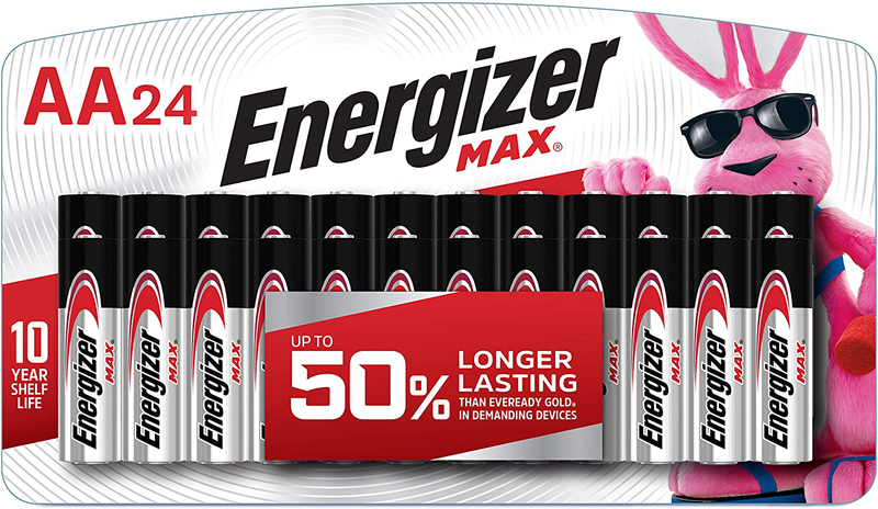 Energizer AA Batteries (24 Count), Double A Max Alkaline Battery
