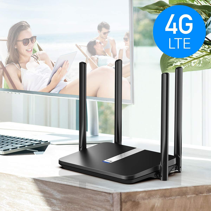 Cudy AC1200 Dual Band Unlocked 4G LTE Modem Router with SIM Card Slot, 1200Mbps WiFi, LTE Cat4, EC25-AFX Qualcomm Chipset, 5dBi High Gain Antennas, DDNS, VPN, Cloudflare, Not for Verizon