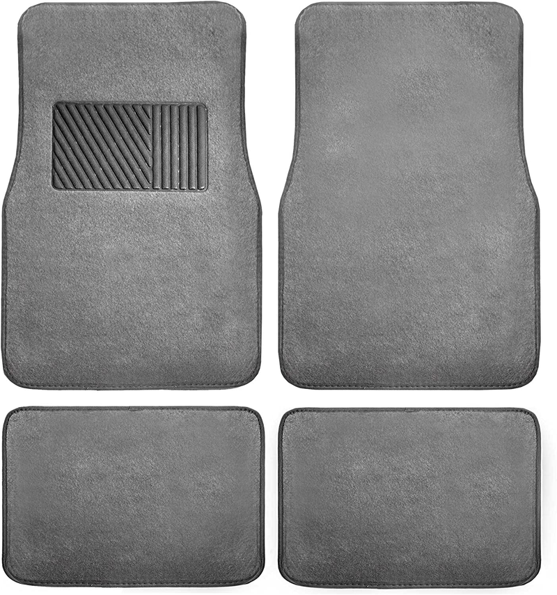 FH Group F14403BEIGE Beige Carpet Floor Mat with Heel Pad (Deluxe), Beige