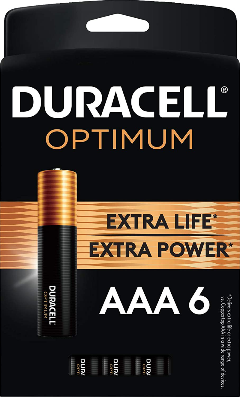 Duracell Optimum AAA Batteries | 12 Count Pack | Lasting Power Triple A Battery | Alkaline AAA Battery Ideal For Household And Office Devices | Resealable Package For Storage