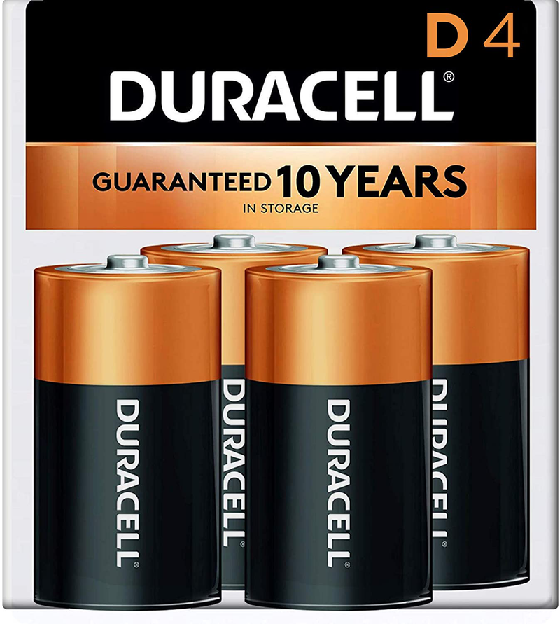 Duracell - CopperTop D Alkaline Batteries with Recloseable Package - Long Lasting, All-Purpose D Battery for Household and Business - 8 Count