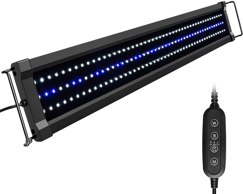 NICREW ClassicLED Gen 2 Aquarium Light, Dimmable LED Fish Tank Light with 2-Channel Control, White and Blue LEDs, High Output, Size 18 to 24 Inch, 15 Watts