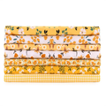 E&EY Fat Quarters Quilting Fabric Bundles 19” x 20” inches, for Patchwork Sewing Crafting Print Floral (Yellow)