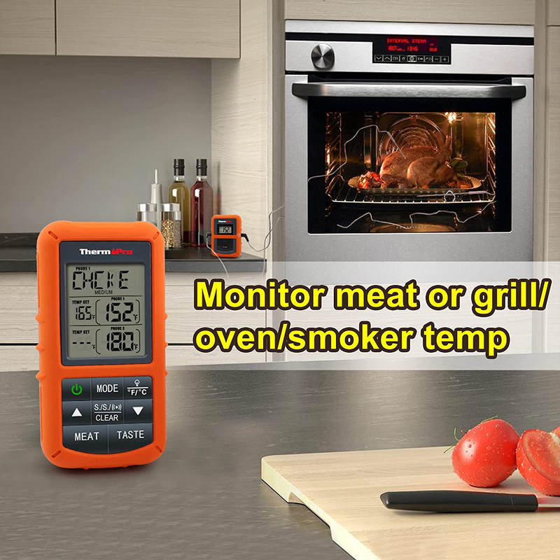 ThermoPro TP20 Wireless Remote Digital Cooking Food Meat Thermometer with Dual Probe for Smoker Grill BBQ Thermometer