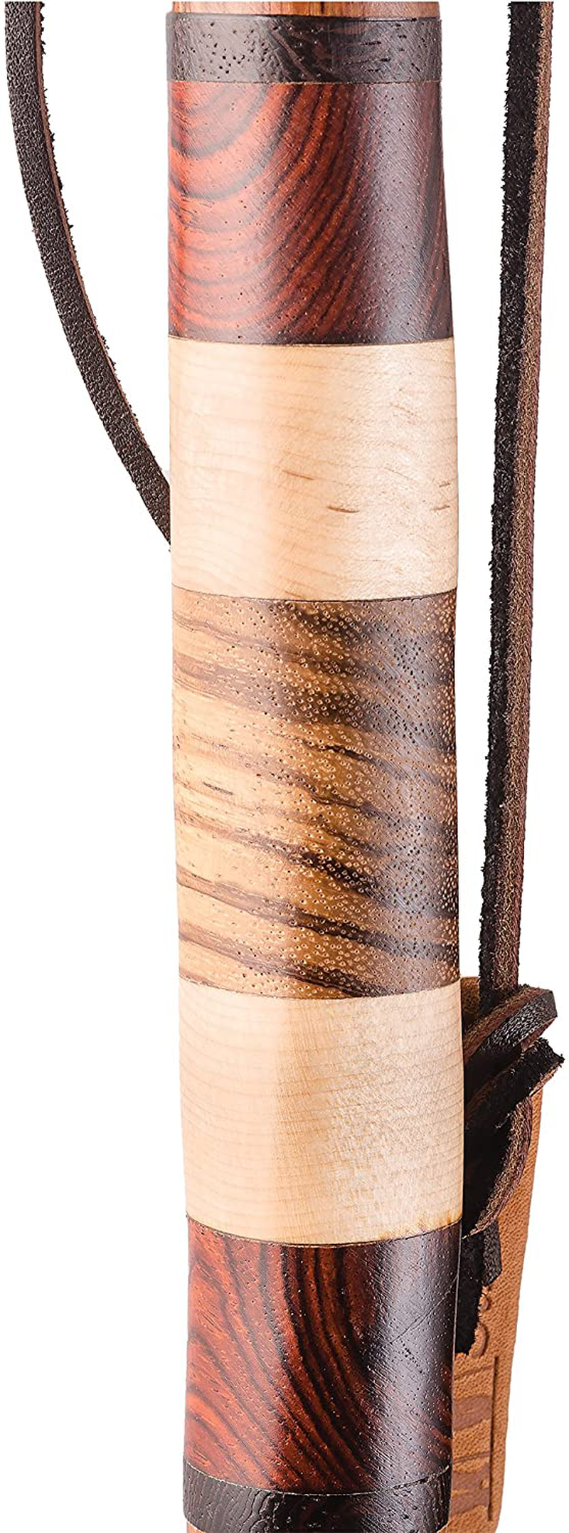 Hiking Walking Trekking Stick - Handcrafted Wooden Walking & Hiking Stick - Made in the USA by Brazos - Safari Hickory Ebony - 55 Inches