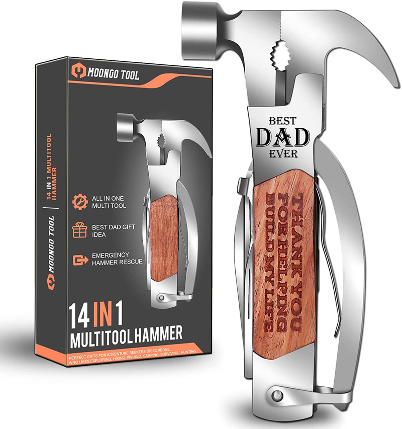 Gifts for Dad Who Wants Nothing, Dad Gifts from Daughter Son, Gifts for Dad from Daughter Son, Dad Christmas Gifts, Hammer Multitool Camping Gear Survival Tools