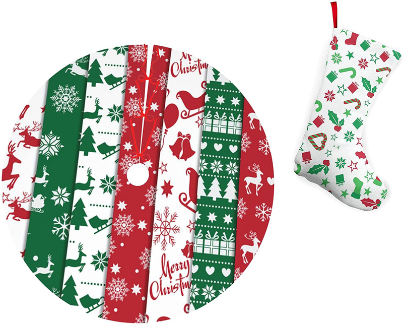 Halloween Tree Skirt Snowflake Snowman Tree Skirt Ornaments Christmas Tree Cushion, Suitable for Holiday Party Decoration