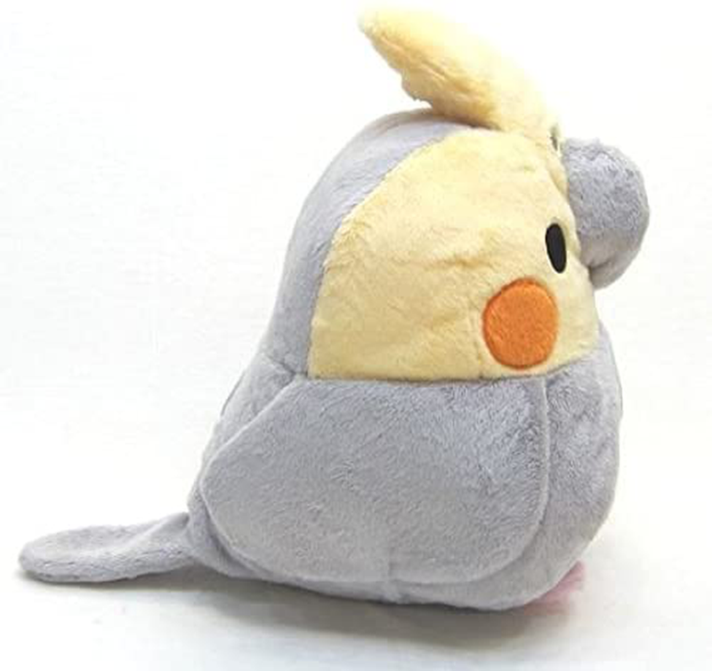 Soft and Downy Large Bird Stuffed Toy (Munyu-Mamu series) (Cockatiel Grey/XL size 30cm)