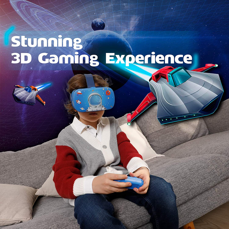 DESTEK VR Dream Kids VR Headset, Gift ideas for Kids, Explore the unknown, Anti-Blue Light Eye Protected HD Virtual Reality Headset for Kids & also Adults