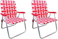 Outdoor Spectator (2-Pack) Classic Reinforced Aluminum Webbed Folding Lawn/Camp Chair (Red)