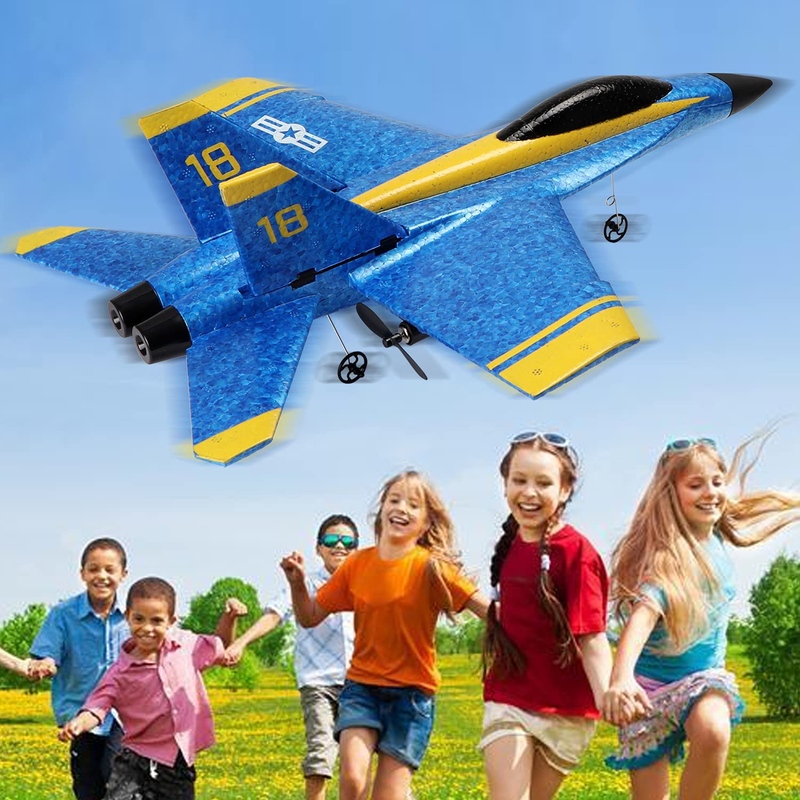 Techway Rc Plane 2 Channel Remote Control Airplane Ready to Fly Rc Planes for Kids Beginners and Adults,2.4GHZ RTF RC Gliding Aircraft Model Easy & Ready to Fly with 3 Batteries