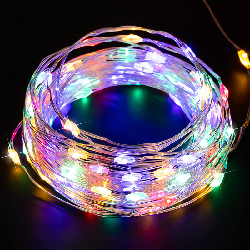 Fairy Lights Plug In, 70Ft 200 Led Waterproof Firefly Lights on Silver Wire UL Adaptor Included, Starry String Lights for Wedding Indoor Outdoor Christmas Patio Garden Decoration, White
