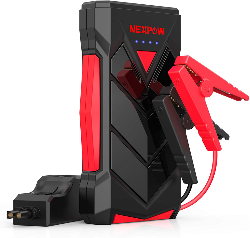 NEXPOW Car Battery Starter, 1000A Peak 12V Car Battery Jump Starter Power Pack with USB Quick Charge (Up to 7L Gas or 5.5L Diesel Engine) Battery Booster with Built-in LED Light