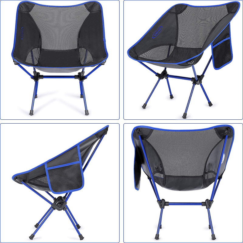 G4Free Upgraded 2 Pack Ultralight Folding Camping Chair, Portable Compact Heavy Duty for Outdoor, Camp, Travel, Beach, Picnic, Festival, Hiking, Backpacking