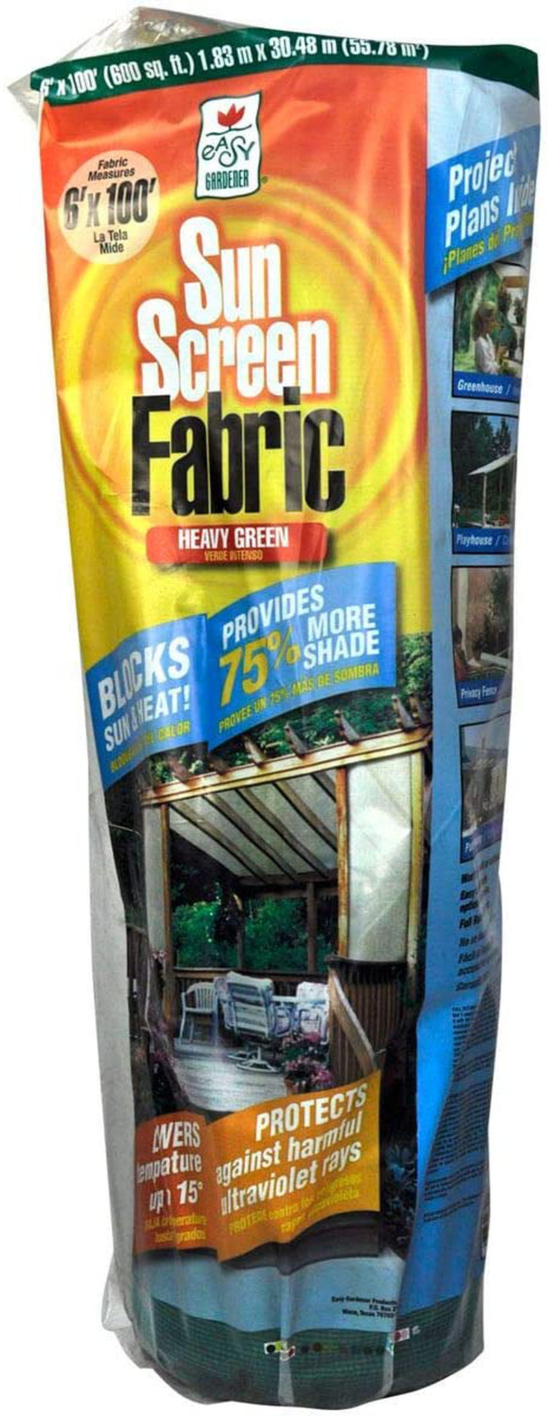 Easy Gardener 72020PS Sun Screen Fabric, 6ft X 20ft, 6 by 20'