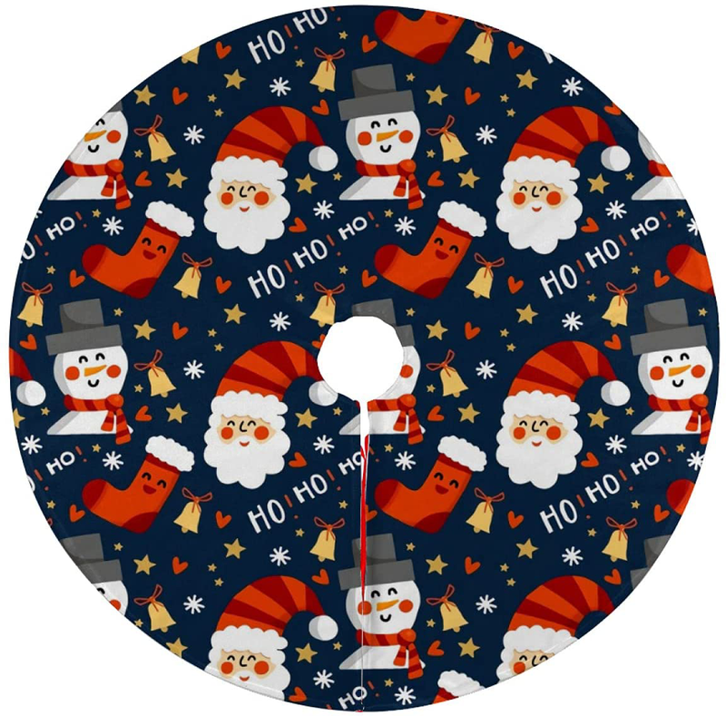 Mickey and Minnie Christmas Tree Skirt 36 Inch Xmas Tree Skirts Decorations for Holiday Party Tree Mat Halloween Christmas Decorations