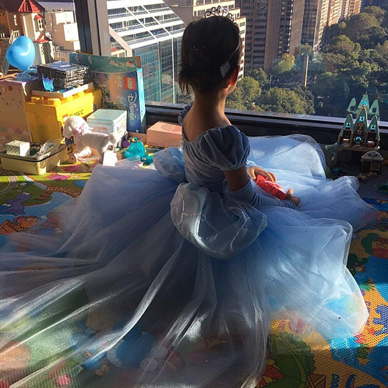KIOMI Cinderella Princess Dress Costume for Toddler Girls Halloween 2-11T