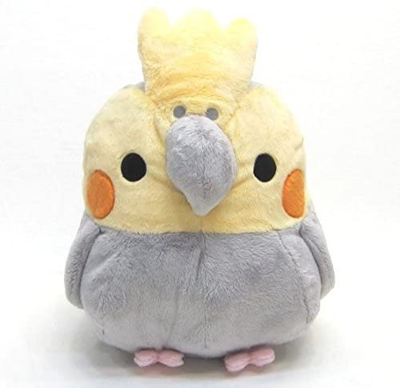 Soft and Downy Large Bird Stuffed Toy (Munyu-Mamu series) (Cockatiel Grey/XL size 30cm)