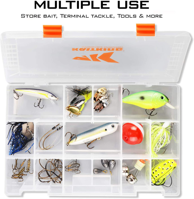 KastKing Tackle Boxes, Plastic Box, Plastic Storage Organizer Box with Removable Dividers - Fishing Tackle Storage - Box Organizer - 2 Packs /4 Packs Tackle Trays - Parts Box