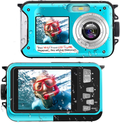 Waterproof Digital Camera Underwater Camera Full HD 2.7K 48 MP Video Recorder Selfie Dual Screens 16X Digital Zoom Flashlight Waterproof Camera for Snorkeling