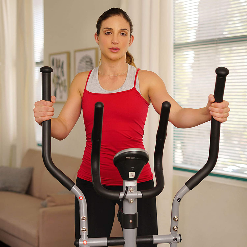 Sunny Health & Fitness SF-E905 Elliptical Machine Cross Trainer with 8 Level Resistance and Digital Monitor