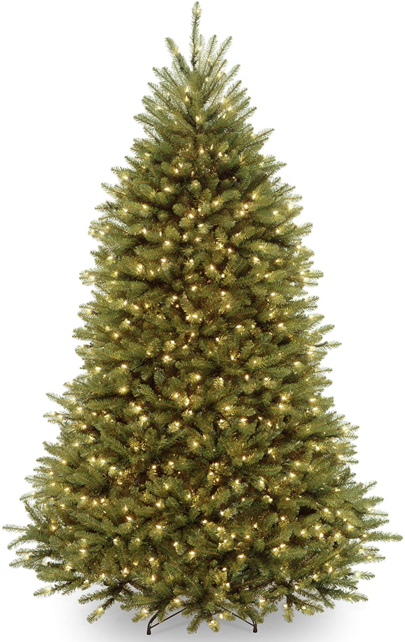 National Tree Company lit Artificial Christmas Tree Includes Pre-strung White Lights and Stand, 7.5 ft, Green