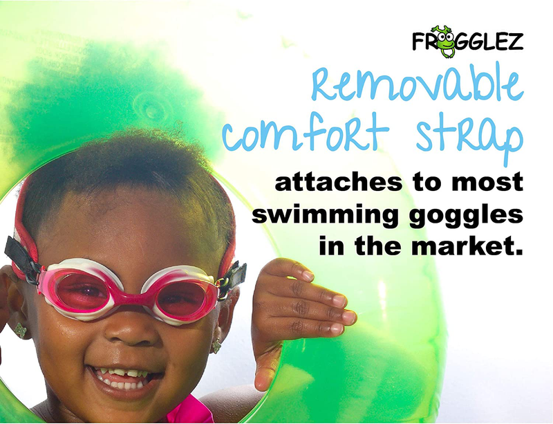 Frogglez Kids Swim Goggles with Pain-Free Strap | Ideal for Ages 3-10 | Leakproof, No Hair Pulling, UV Protection