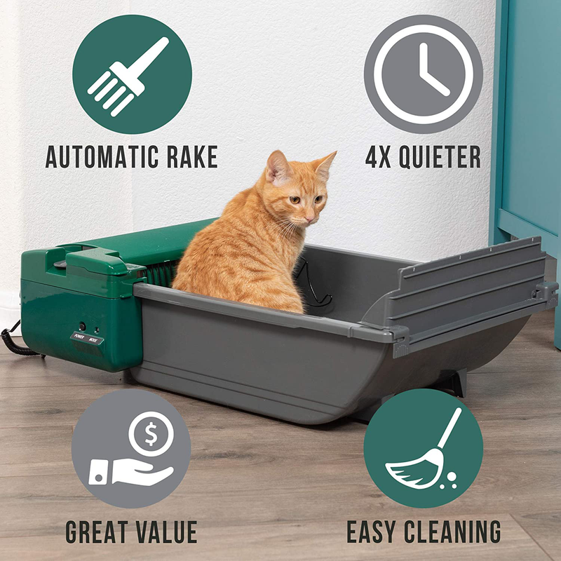 Pet Zone Smart Scoop Automatic Litter Box (Self Cleaning Litter Box, Cat Litter Box with No Expensive Refills) [Hands-Free, East to Clean Waste Disposal Litter Box, Works with Clumping Cat Litter]