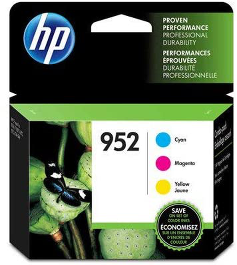 HP 952 | 4 Ink Cartridges | Black, Cyan, Magenta, Yellow | Works with HP OfficeJet Pro 7700 Series, 8200 Series, 8700 Series | F6U15AN, L0S49AN, L0S52AN, L0S55AN