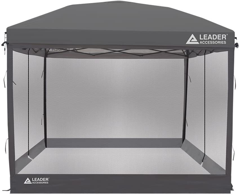 Leader Accessories Mesh Screen Zippered Wall Panels for 10' X 10' Canopy (Tent Walls Only, Frame and Top Not Included) (Grey Mesh Wall)