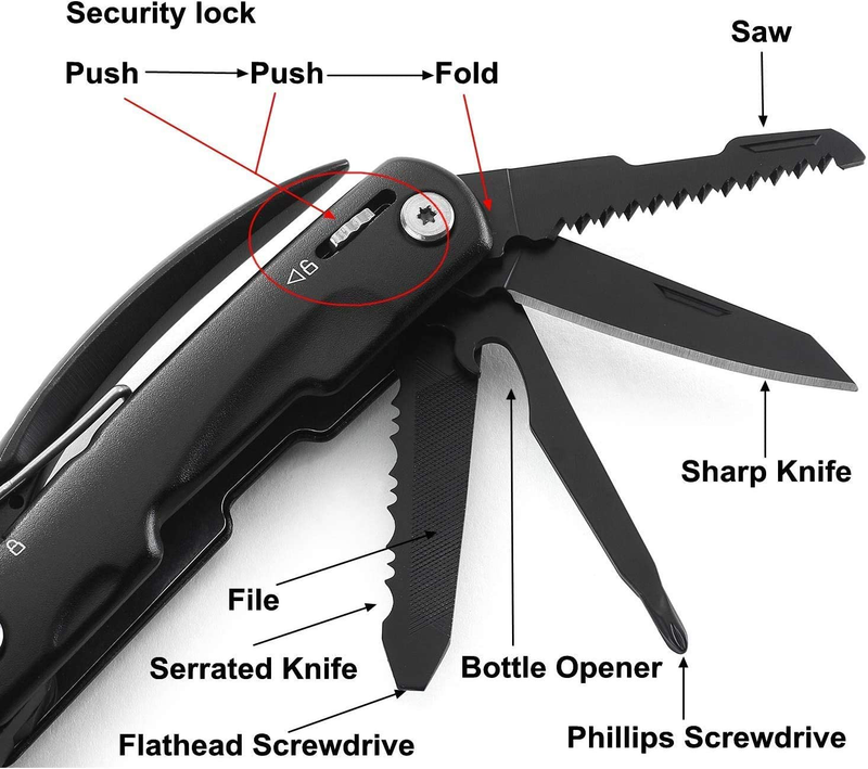 Gifts for Men, Boyfriend, Husband , Camping Accessories, Cool & Unique Birthday Christmas Gifts Ideas for Him Dad, Mini Hammer Multitool with Knife Camping Gear Survival Tool