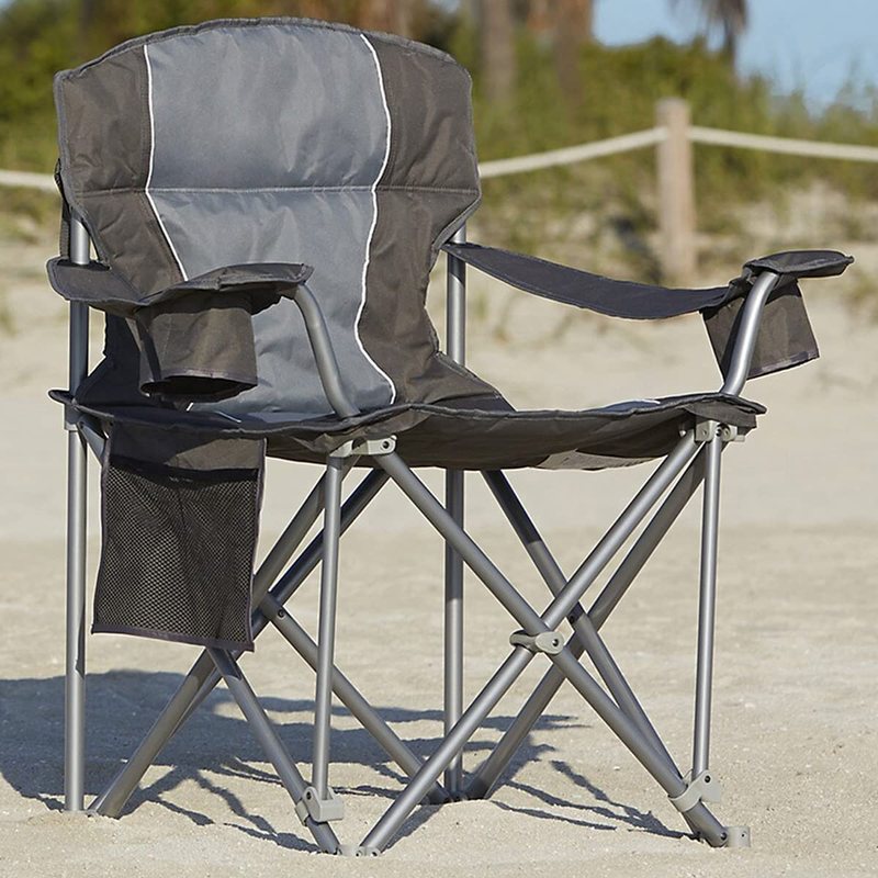 Livingxl 500-Lb. Capacity Heavy-Duty Portable Chair (Black)