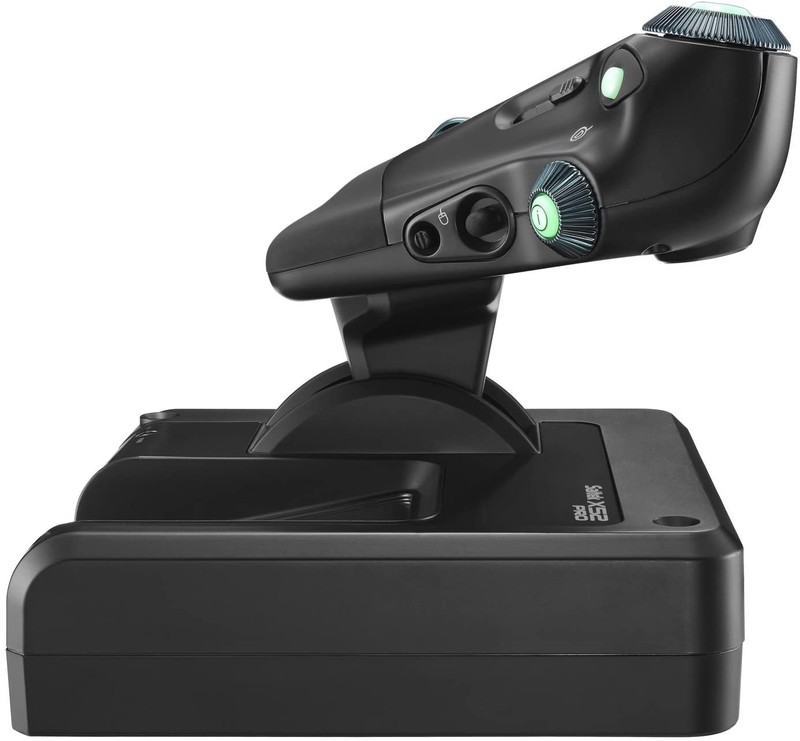Logitech G Saitek X52 Pro Flight Control System, Controller and Joystick Simulator, LCD Display, Illuminated Buttons, 2xUSB, PC - Black/Silver
