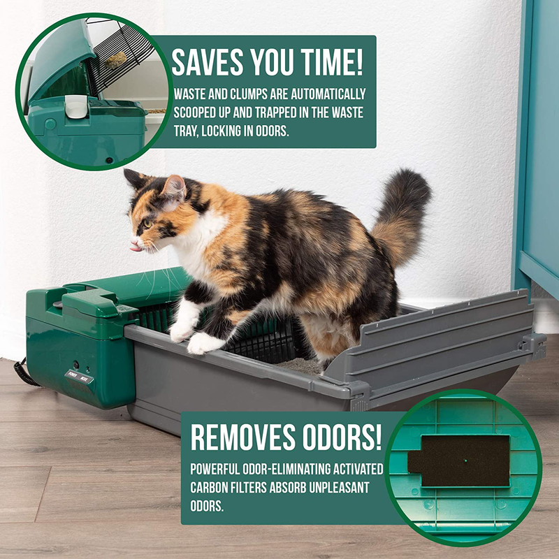 Pet Zone Smart Scoop Automatic Litter Box (Self Cleaning Litter Box, Cat Litter Box with No Expensive Refills) [Hands-Free, East to Clean Waste Disposal Litter Box, Works with Clumping Cat Litter]
