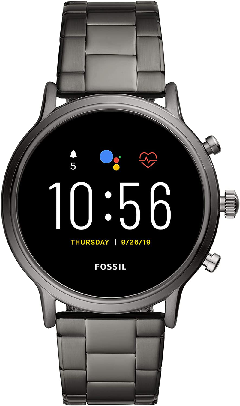 Fossil Gen 5 Carlyle Stainless Steel Touchscreen Smartwatch with Speaker, Heart Rate, GPS, Contactless Payments, and Smartphone Notifications