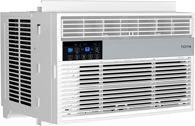 hOmelabs 6,000 BTU Window Air Conditioner with Smart Control – Low Noise AC Unit with Eco Mode, LED Control Panel, Remote Control, and 24 hr Timer