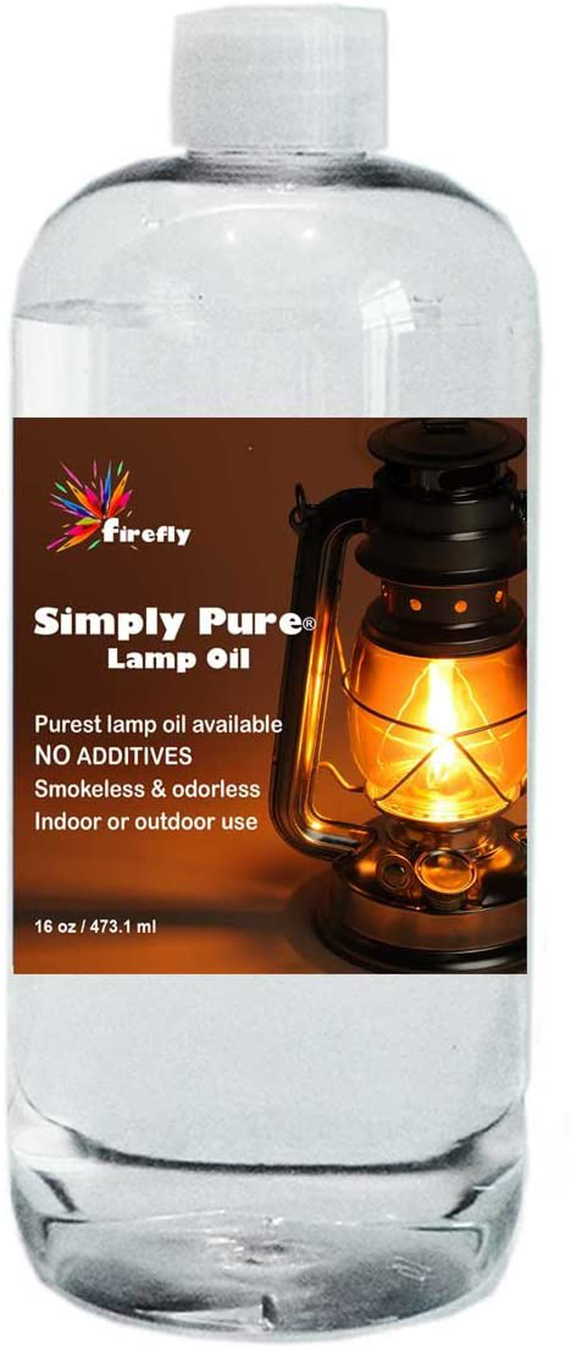 Firefly Modern Transcend Clear Glass Oil Lamp | 2-Piece Borosilicate Glass Includes Bliss Oil Candle Suspended in The Hurricane Candle Holder Sleeve - Includes 16 oz. Smokeless, Paraffin Lamp Oil