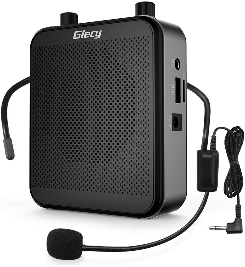 Giecy Portable 30W Voice Amplifiers 2800mAh Large Capacity Rechargeable Battery Bluetooth PA Sytem for Classroom, Meetings and Outdoors