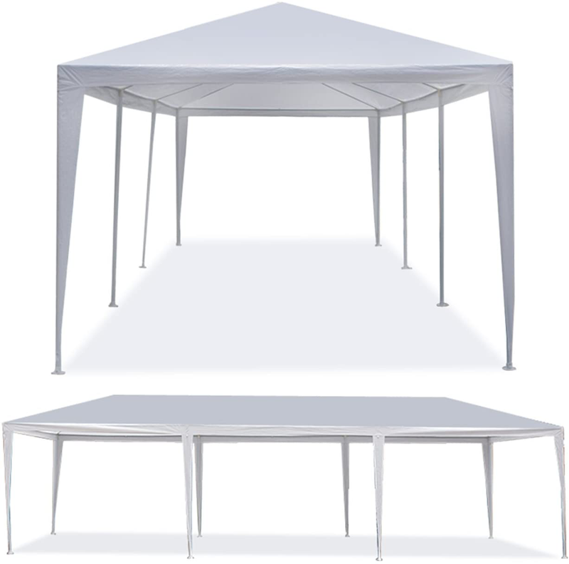 F2C 10 X30 Outdoor Gazebo White Canopy with Sidewalls Party Wedding Tent Cater Events Pavilion Beach BBQ (10'X30')