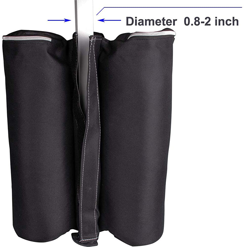 Goutime Canopy Weight Bags 4 x 40 lb for Pop Up Canopy Tent Legs, Gazebo Sand Bag Weights, Set of 4 Black (Upgraded)